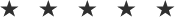 Five black star icons in a horizontal row