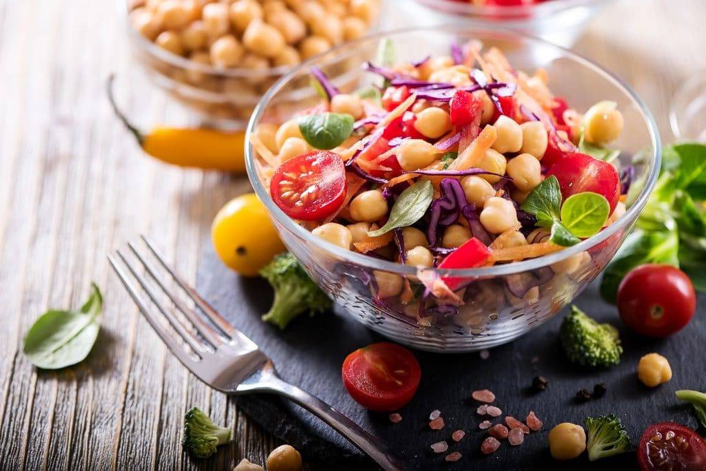 bowl of vegetable salad Mediterranean diet