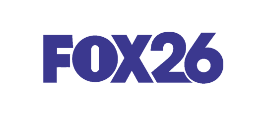 FOX26 logo in bold, dark blue letters on a white background, resembling natural supplement branding.