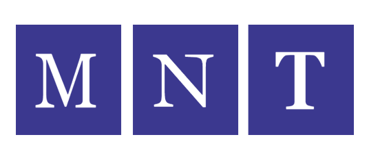 Three blue squares with black letters "M," "N," and "T" centered inside, representing surgeon-formulated supplements.